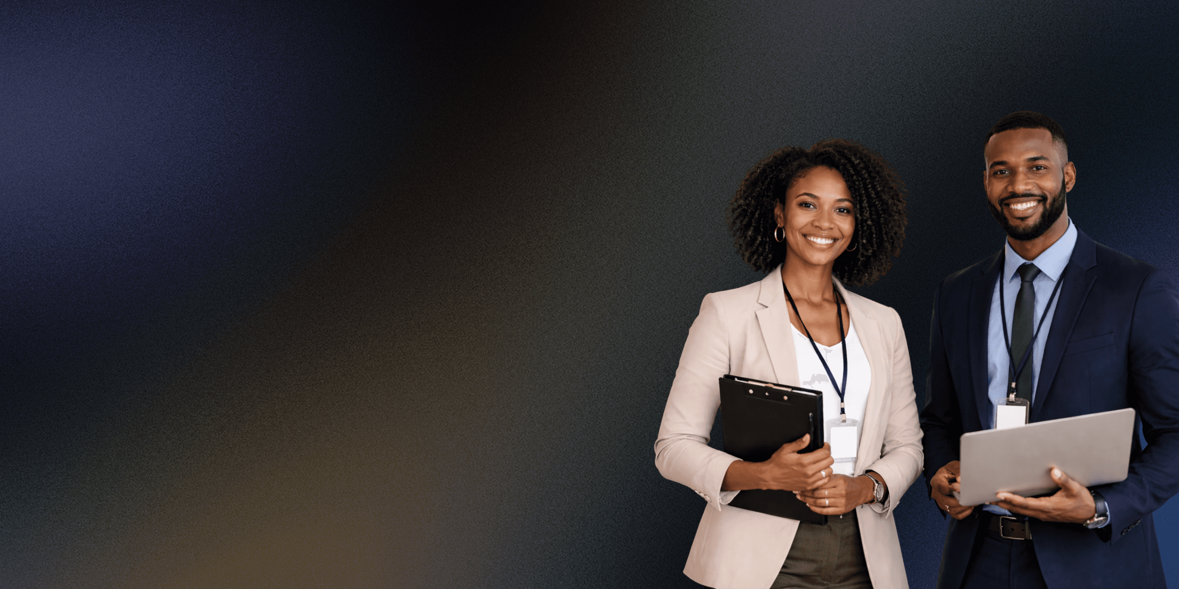 Executive professionals in a modern workspace